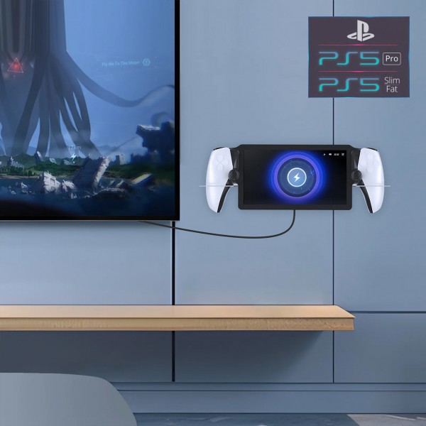Настінне кріплення JYS для пристрою дистанційної гри PlayStation Portal ігрової консолі Sony PlayStation 5: PS5 / PS5 Slim / PS5 Pro | Тримач-кронштейн на стіну PS Portal