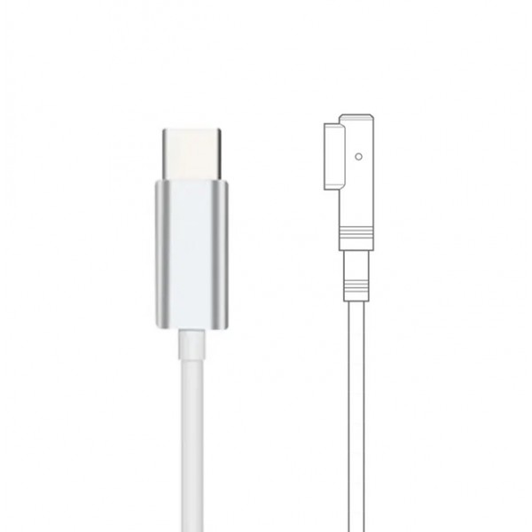 Зарядний кабель USB Type-C / MagSafe 1 (L-тип) 45W|60W|85W|100W для MacBook (2006-2011), MacBook Pro (2006-2012), MacBook Air (2008–2011) (СS-304)