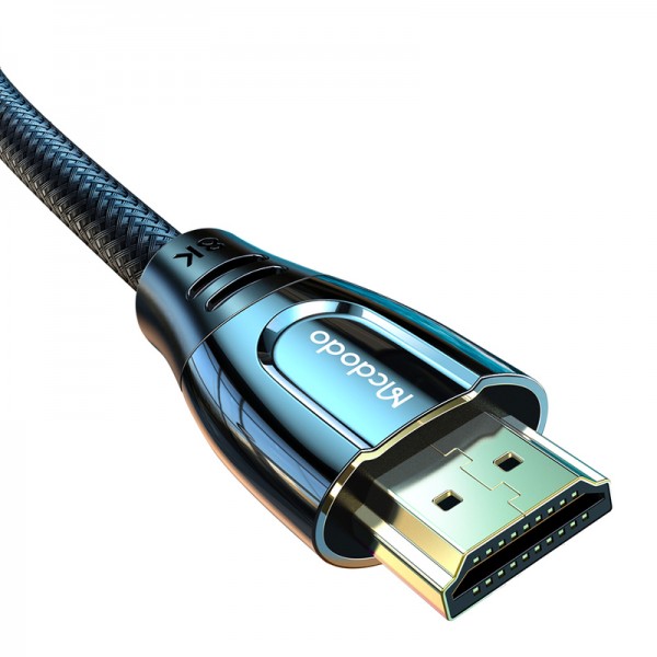 Цифровий відео-аудіо дата кабель Mcdodo HDMI/HDMI: 2.1 UltraHD, 8K@60Гц, 4K@120Гц / Dynamic HDR / eARC / 3D / 2м (200 см) для ТВ, моніторів, консолей, ноутбуків, MacBook, ПК (СS-307)