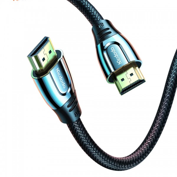Цифровий відео-аудіо дата кабель Mcdodo HDMI/HDMI: 2.1 UltraHD, 8K@60Гц, 4K@120Гц / Dynamic HDR / eARC / 3D / 2м (200 см) для ТВ, моніторів, консолей, ноутбуків, MacBook, ПК (СS-307)