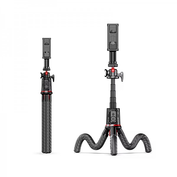 Гнучкий трипод - штатив Flexible Tripod (63,8 см max довжина) для телефону, фото, відео (екшн камери, фотоапарата з різьбою в 1.4'') / Bluetooth пульт / Восьминіг - селфі палиця з місцем для лампи-мікрофона (СS-318) Гнучкий трипод - штатив Flexible Tripod (63,8 см max довжина) для телефону, фото, відео (екшн камери, фотоапарата з різьбою в 1.4'') / Bluetooth пульт / Восьминіг - селфі палиця з місцем для лампи-мікрофона (СS-318)