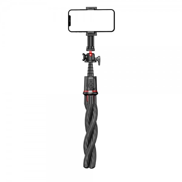 Гнучкий трипод - штатив Flexible Tripod (63,8 см max довжина) для телефону, фото, відео (екшн камери, фотоапарата з різьбою в 1.4'') / Bluetooth пульт / Восьминіг - селфі палиця з місцем для лампи-мікрофона (СS-318)
