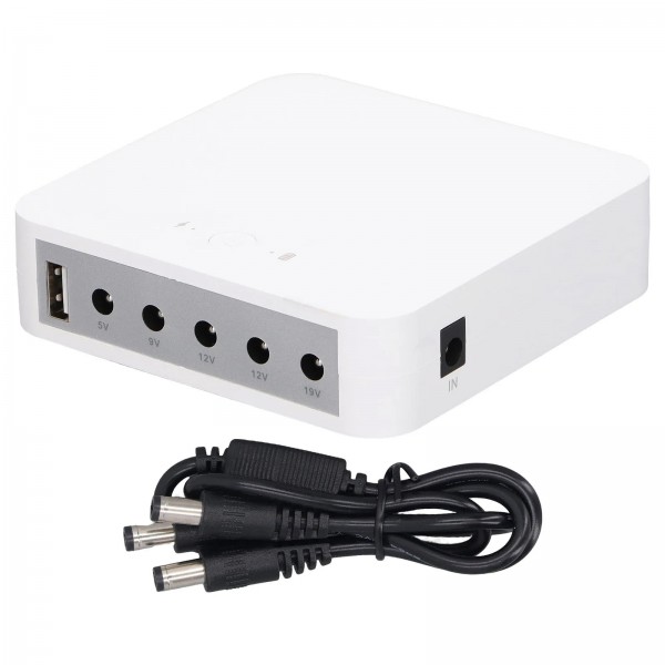 ДБЖ WGP mini UPS 13200 mAh (18W max): USB-A 5V, DC 5V-12V для Wi-Fi роутера, термінал ONU (CS-282)
