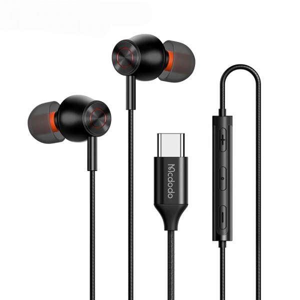 Провідні вакуумні стерео Hi-Fi USB Type-C навушники Mcdodo ЦАП / DAC / 1.2 м / гарнітура (CS-292)