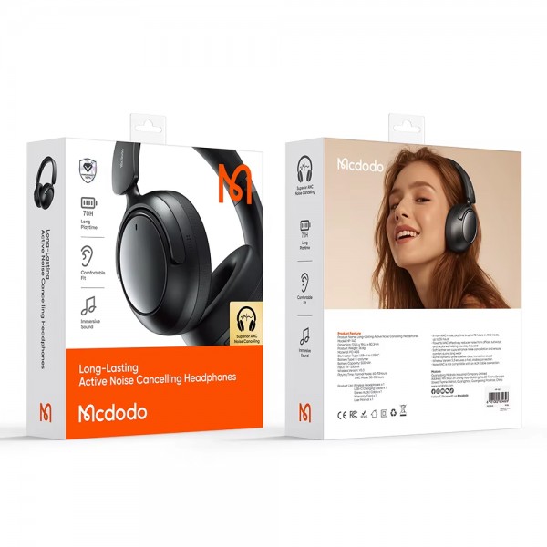 Бездротові повнорозмірні навушники Mcdodo Bluetooth 5.3: Активне шумозаглушення ANC / Audio (CS-295)