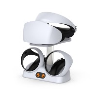 Зарядна док станція DOBE підставка для контролера Sense окуляри віртуальної реальності PlayStation VR2: консолі Sony PS5 / PS5 Slim з LED підсвічуванням статусу зарядки геймпада / USB-C адаптери