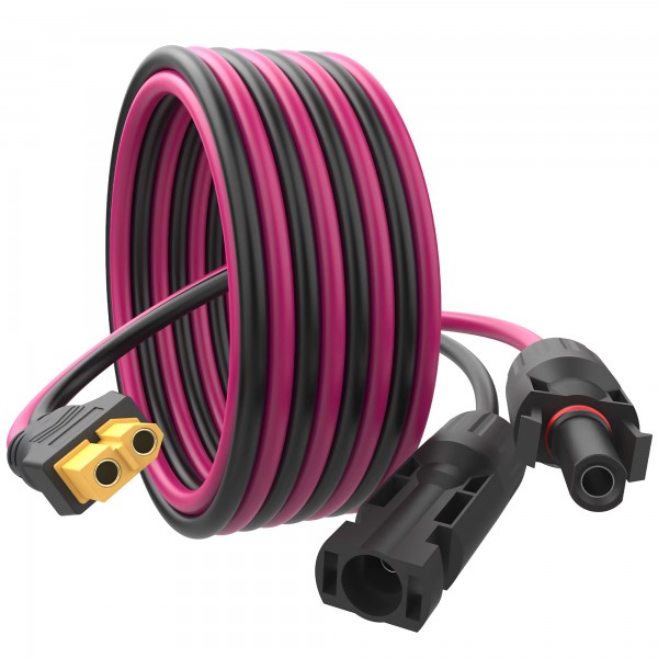 Кабель-перехідник MC4 / XT60 Female 12AWG - (600 см) для підключення сонячних панелей до зарядної станції Bluetti / EcoFlow / Anker (IP67) (CS-370)