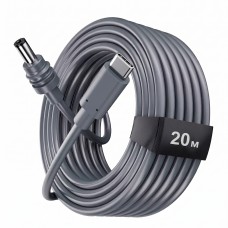 Кабель DC connector / USB Type-C 100W (20V/5A) PD (Power Delivery) довжиною в 20 м для живлення супутникової системи Starlink Mini від повербанку / зарядної станції | Старлінк Міні X | Водонепроникний (СS-382)