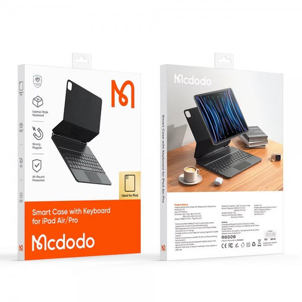 Чохол-клавіатура Mcdodo для Apple iPad Pro 13" M4 (2024) / M5 (2025) | Smart Case with Keyboard для iPadOS планшета / Bluetooth 5.2 (СS-391)