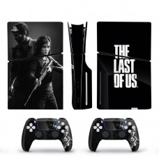 Вінілові наклейки The Last of Us на PS5 Slim Disk Drive version + геймпад DualSense + глянцеву частину ігрової консолі Sony PlayStation 5 Slim Disk Drive / Skin