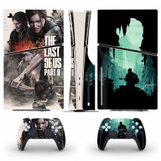 Вінілові наклейки The Last of Us Part ll на PS5 Slim Disk Drive version / геймпад DualSense / глянцеву частину ігрової консолі Sony PlayStation 5 Slim Disk Drive / Skin