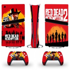 Вінілові наклейки Red Dead Redemption 2 на Sony PlayStation 5 (PS5 Pro) + геймпад DualSense (CS-239)