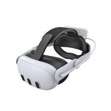 Ремінець із регульованим кріпленням на голову Head Strap + акумуляторна батарея Battery pack 6500 mAh (18500 mWh) DOBE для VR шолома віртуальної реальності Meta Oculus Quest 3 / 3S | Skin Friendly матеріали