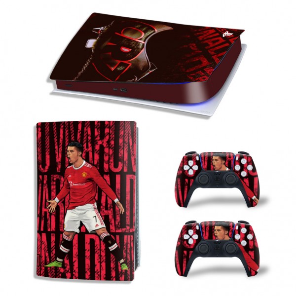 Виниловые наклейки на PS5 Digital Edition и геймпад DualSense Ronaldo Sony PlayStation 5 игровая консоль Skin (PV5024)