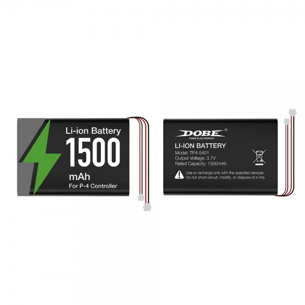 Змінна акумуляторна батарея DOBE 1500 mAh для геймпада DualShock 4 V1/V2 (CUH-ZCT10/11/20/21) консолі Sony PlayStation 4 (PS4 PRO / PS4 Slim / PS4 Fat) (СS-334)