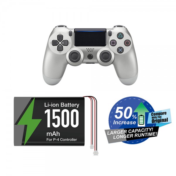 Змінна акумуляторна батарея DOBE 1500 mAh для геймпада DualShock 4 V1/V2 (CUH-ZCT10/11/20/21) консолі Sony PlayStation 4 (PS4 PRO / PS4 Slim / PS4 Fat) (СS-334)