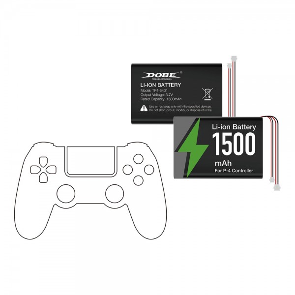 Змінна акумуляторна батарея DOBE 1500 mAh для геймпада DualShock 4 V1/V2 (CUH-ZCT10/11/20/21) консолі Sony PlayStation 4 (PS4 PRO / PS4 Slim / PS4 Fat) (СS-334)