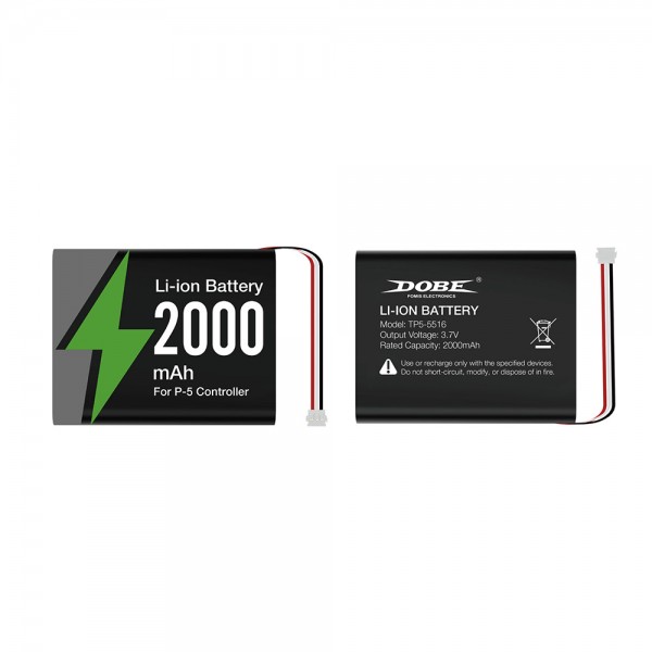 Змінна акумуляторна батарея DOBE 2000 mAh для геймпада DualSense ігрової консолі Sony PlayStation 5 (PS5 Fat / PS5 Slim / PS5 Pro) (СS-335)