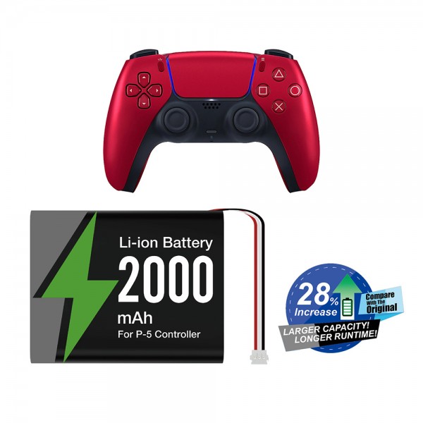 Змінна акумуляторна батарея DOBE 2000 mAh для геймпада DualSense ігрової консолі Sony PlayStation 5 (PS5 Fat / PS5 Slim / PS5 Pro) (СS-335)