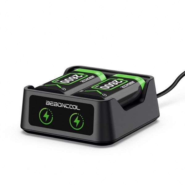Док cтанція BEBONCOOL + акумуляторна батарея 2600 mAh  (2шт.) для геймпада Xbox Series S/X (CS-146)