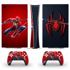 Вінілові наклейки Marvel`s Spider-Man на PS5 Slim Digital Edition / геймпад DualSense / глянцеву частину ігрової консолі Sony PlayStation 5 Slim Digital Edition / Skin