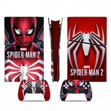 Вінілові наклейки Spider-Man (2) на PS5 Slim Digital Edition / геймпад DualSense / глянцеву частину ігрової консолі Sony PlayStation 5 Slim Digital Edition / Skin