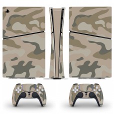 Вінілові наклейки Камуфляж на PS5 Slim Digital Edition / геймпад DualSense / глянцеву частину ігрової консолі Sony PlayStation 5 Slim Digital Edition / Skin