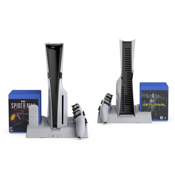 Підставка з охолодженням DOBE + зарядка DualSense для PlayStation 5 / PS5 Slim / PS5 Pro (CS-163)