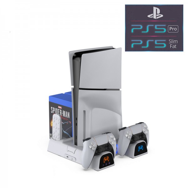 Підставка з охолодженням DOBE + зарядка DualSense для PlayStation 5 / PS5 Slim / PS5 Pro (CS-163)
