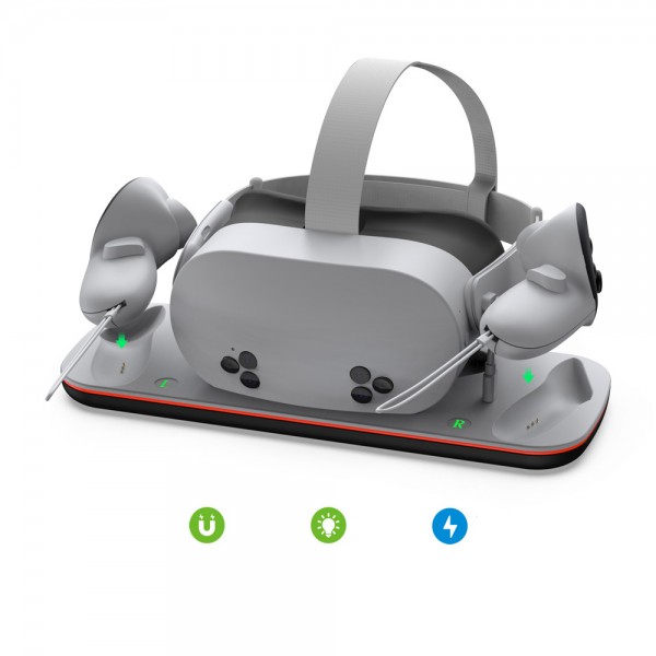 Зарядна станція DOBE + акумуляторна батарея (2шт) для VR окулярів Meta Oculus Quest 3 / 3S (CS-169)