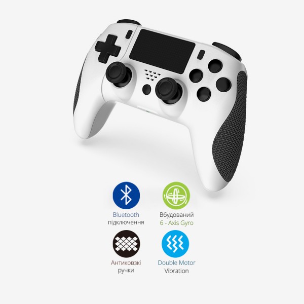 Бездротовий Bluetooth геймпад DOBE для консолі Sony PlayStation 4 Slim / PS4 Pro / ПК / PC (CS-206)