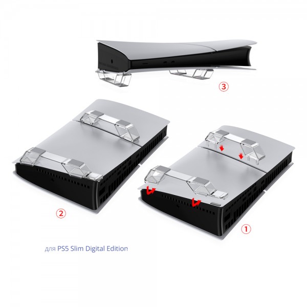 Горизонтальна підставка DOBE (2шт.) для Sony PlayStation 5 Slim: PS5 Slim Disk / Digital (CS-208)
