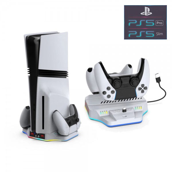 Вертикальна підставка DOBE з охолодженням для консолі Sony PlayStation: PS5 Slim / PS5 Pro (CS-211)