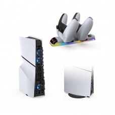 Комплект 3 в 1 DOBE для PlayStation 5 Slim: Охолодження / Підставка / Зарядка для DualSense (CS-213)