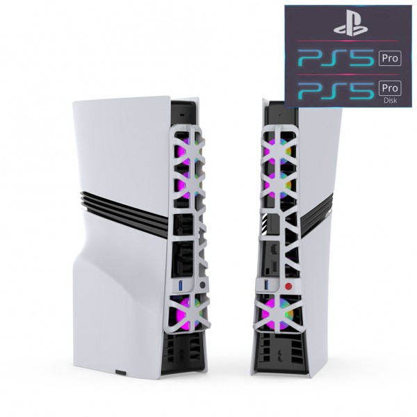Охолоджувальна підставка з вентиляторами DOBE до PlayStation 5 Pro: PS5 Pro / RGB підсвітка (CS-214)