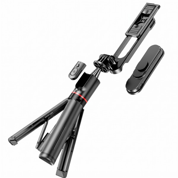 Трипод - селфі палиця Selfie Stick-Tripod (114 см max. висота) для фото, відео, селфі + LED лампа + Bluetooth пульт / Монопод зі штативом / Підставка для телефону (СS-341)