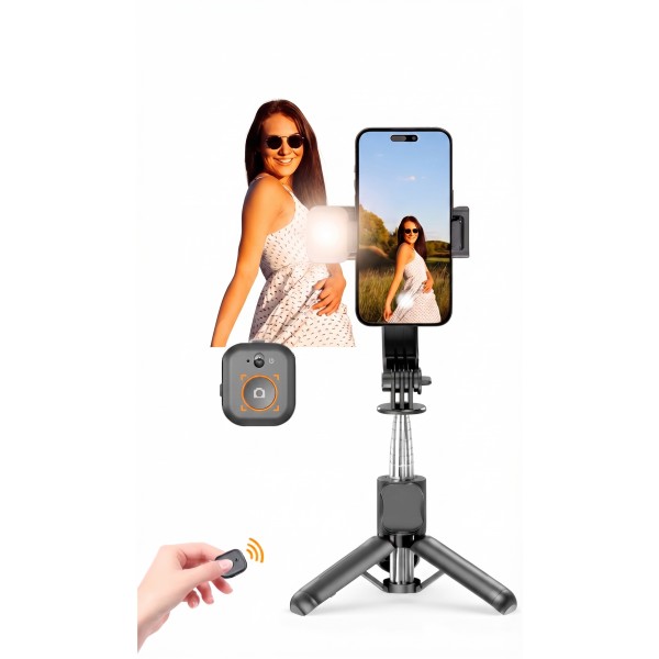 Трипод - селфі палиця Fill Light Tripod (70 см max. довжина) для фото, відео, селфі + LED міні лампа / Bluetooth пульт / Монопод зі штативом / Підставка для телефону (СS-353)