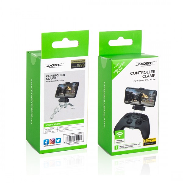 Тримач-затискач DOBE для мобільного телефону для геймпаду Microsoft Wireless Controller приставки-консолі Xbox Series S | X, Xbox One