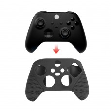 Силіконовий захисний чорний чохол-кейс DOBE для геймпаду Microsoft Wireless Controller консолі Xbox Series S | X, дві накладки на стіки (thumb grips)