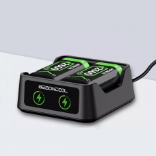 Зарядна dock станція BEBONCOOL з двома акумуляторними батареями ємністю 2600 mAh для геймпада Microsoft Wireless Controller консолі Xbox Series X|S, Xbox One X / Xbox One S / Xbox One з LED підсвіткою статусу зарядки
