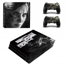 Вінілові наклейки The Last of Us Part ll на ігрову консоль PS4 PRO + геймпад Dualshock 4 + бокові сторони Sony PlayStation 4 PRO / Skin