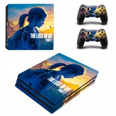 Вінілові наклейки The Last of Us на ігрову консоль PS4 PRO + геймпад Dualshock 4 + бокові сторони Sony PlayStation 4 PRO / Skin