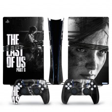 Вінілові наклейки The Last of Us на PS5 Pro + геймпад DualSense + глянцеву частину ігрової консолі Sony PlayStation 5 Pro / Skin