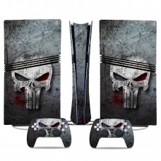 Вінілові наклейки Punisher на PS5 Pro / геймпад DualSense / глянцеву частину ігрової консолі Sony PlayStation 5 Pro / Skin