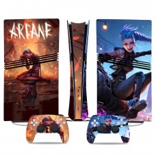 Вінілові наклейки Arcane на PS5 Pro / геймпад DualSense / глянцеву частину ігрової консолі Sony PlayStation 5 Pro / Skin