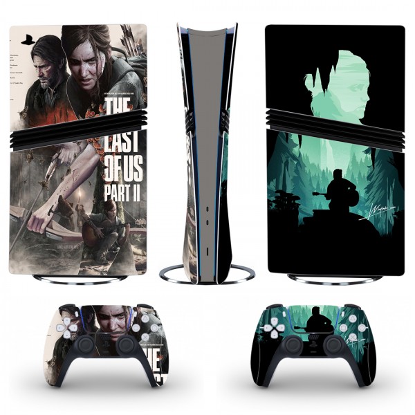 Вінілові наклейки The Last of Us Part II на PS5 Pro / геймпад DualSense / глянцеву частину ігрової консолі Sony PlayStation 5 Pro / Skin