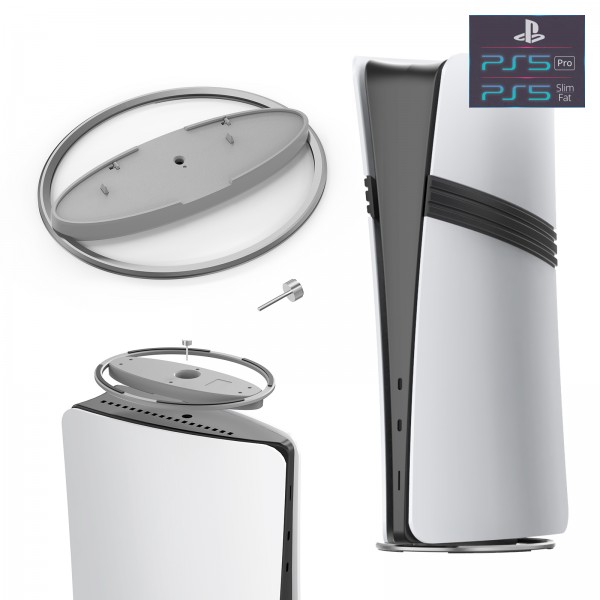 Вертикальна підставка JYS для ігрової консолі-приставки Sony PlayStation 5: PS5 / PS5 Slim / PS5 Pro (Disk Drive version / Digital Edition) | Цинковий сплав