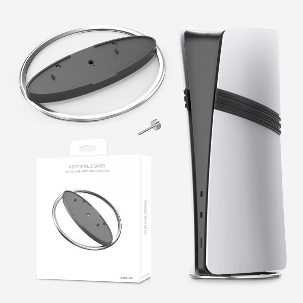 Вертикальна підставка JYS для ігрової консолі-приставки Sony PlayStation 5: PS5 / PS5 Slim / PS5 Pro (Disk Drive version / Digital Edition) | Цинковий сплав