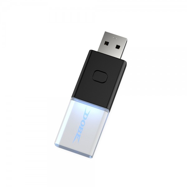 USB-A Bluetooth 5.0 ресивер-адаптер DOBE для підключення контролера DualSense від консолі PS5 / PS5 Slim / PS5 Pro, DualShock PS4 PRO / Slim / Fat, геймпада Microsoft Wireless Controller Xbox One, Nintendo Switch Pro до ПК/ноутбуку на Windows