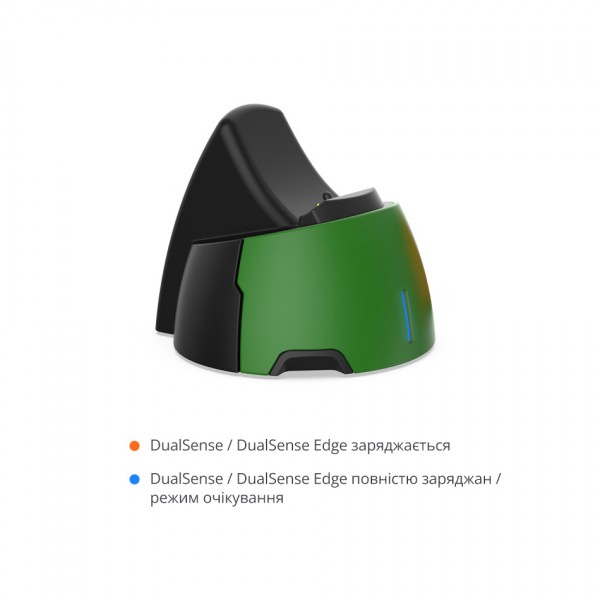 Зарядна док станція DOBE підставка для геймпада DualSense / DualSense Edge консолі PS5 / PS5 Slim (Disk Drive version / Digital Edition) c LED підсвічуванням статусу зарядки контролера, джойстика Sony PlayStation 5